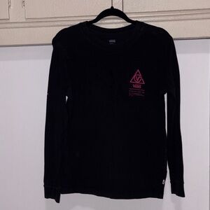 Vans Black Long Sleeve with Pink Graphic